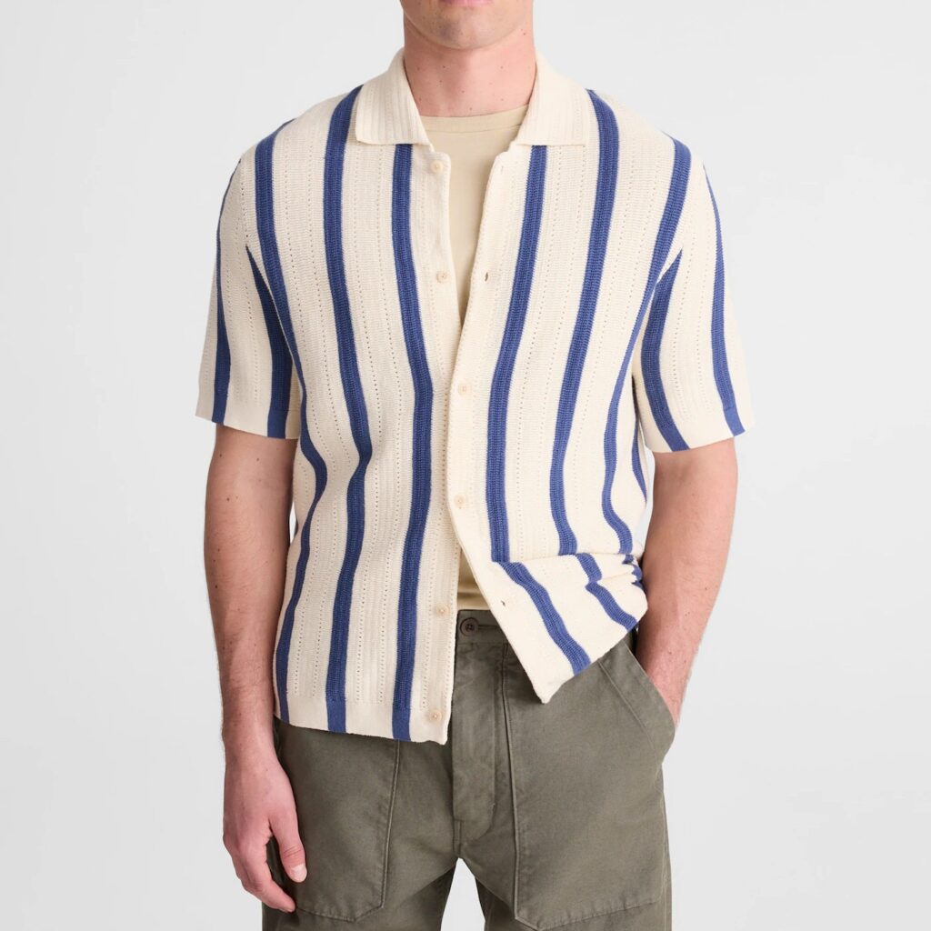 Button-Up Sweater Polo