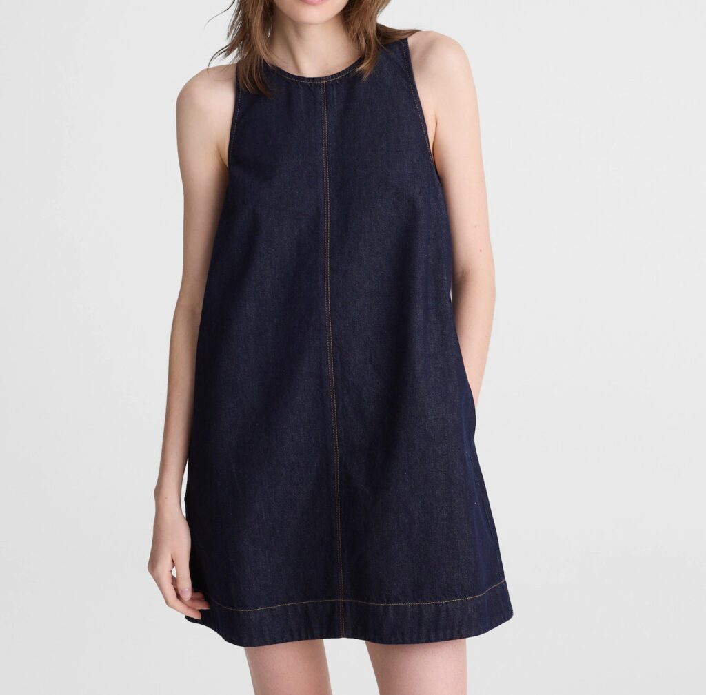 Denim Mini Shift Dress