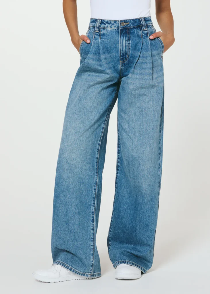 Jules Pleated Denim Trouser