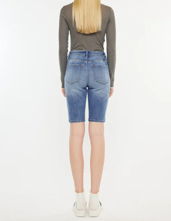 Women’s Belted Fray Hem Shorts - hover