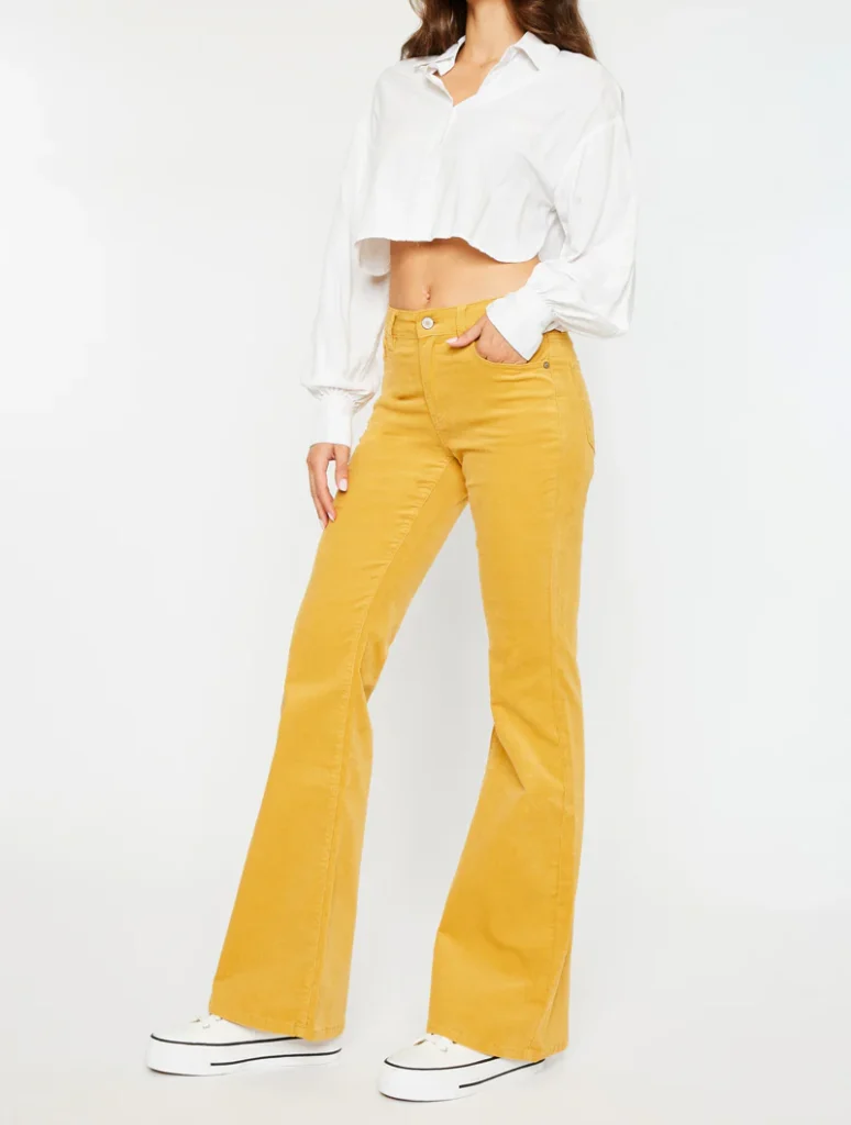 Lunita High Rise Corduroy Flare