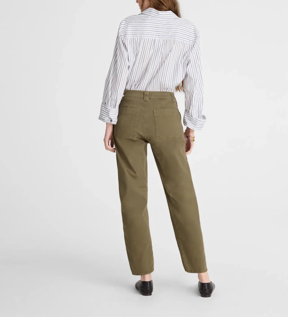The Darted Barrel-Leg Utility Pant - hover