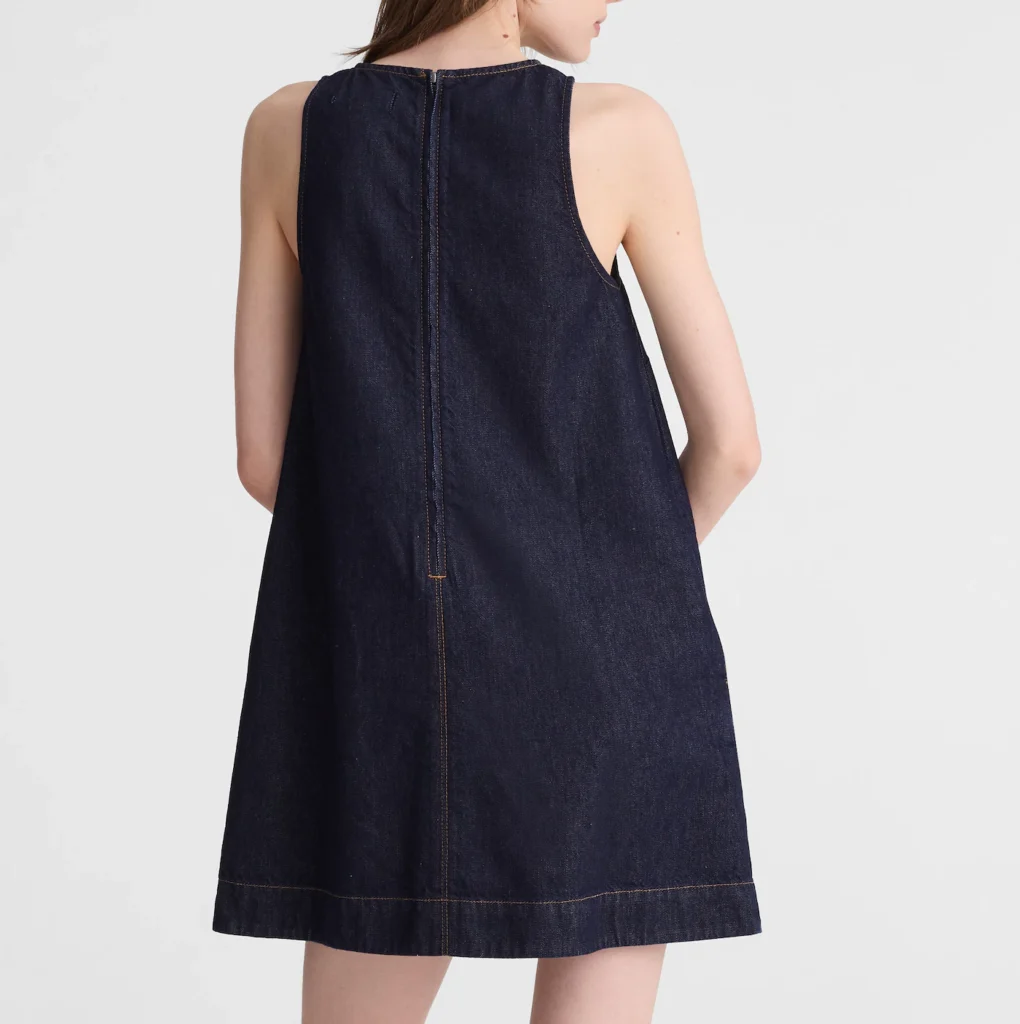 Denim Mini Shift Dress - hover