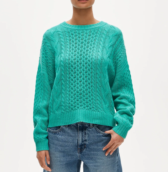 Perfect brushed cashmere crewneck sweater