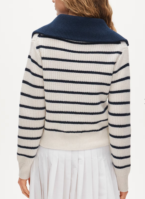 Cashmere quarter-zip sweater - hover