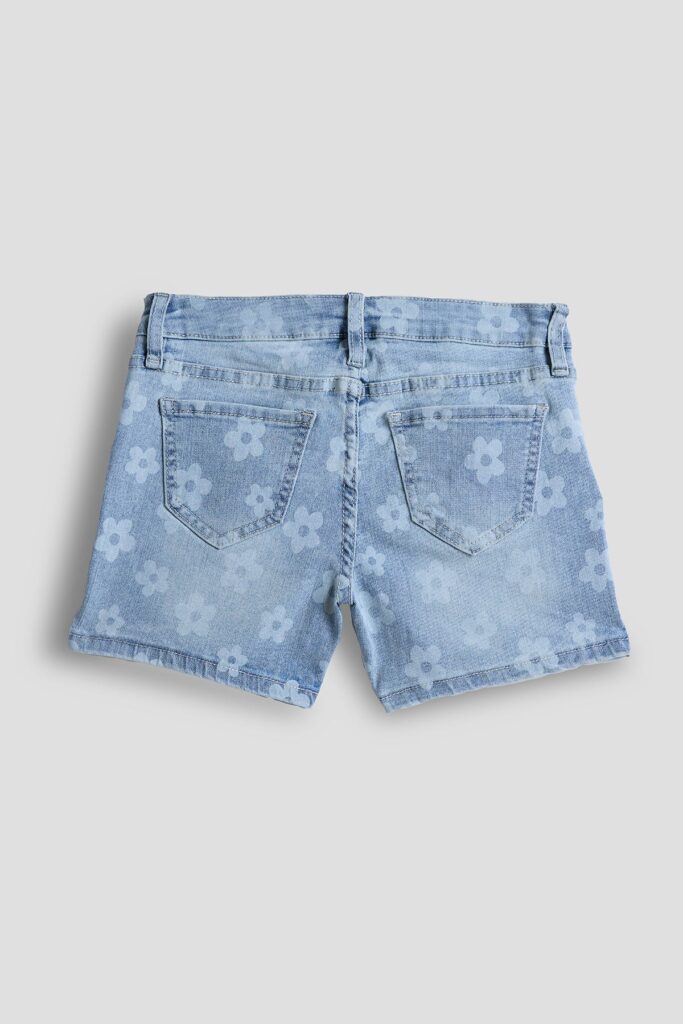 Girls Daisy Floral Print Shorts - hover
