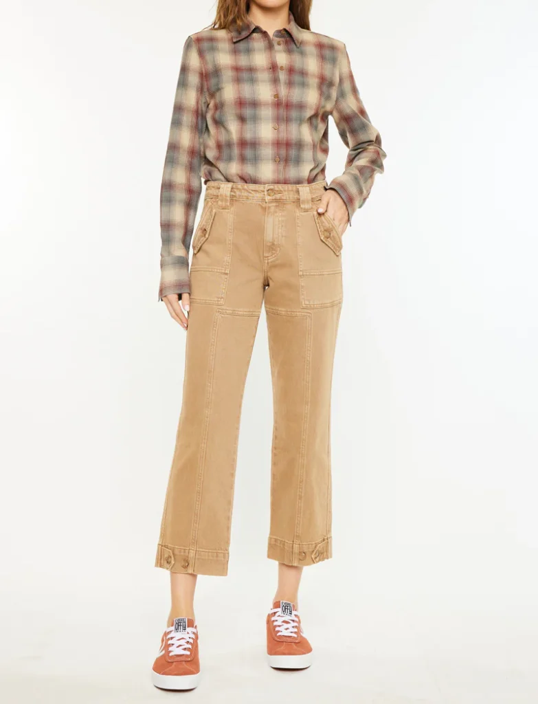 High Rise Slim Straight Cargo