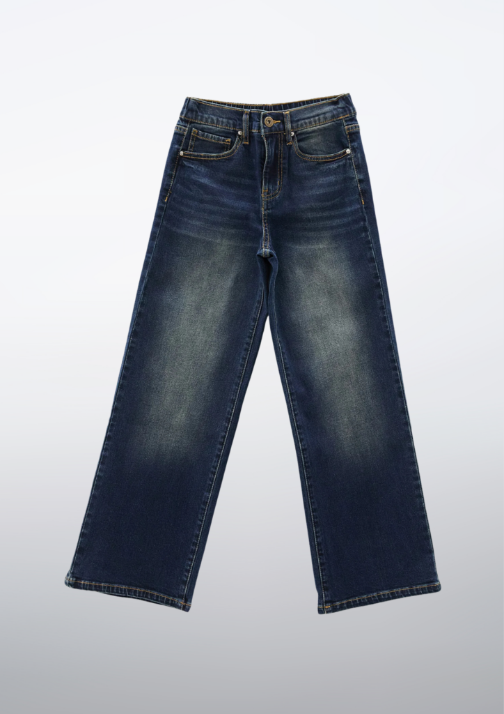 Wide Leg Jeans with Elastic Waist